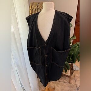 Vintage Garment Stage Denim Work Vest Men’s 2XL Made in‎ USA